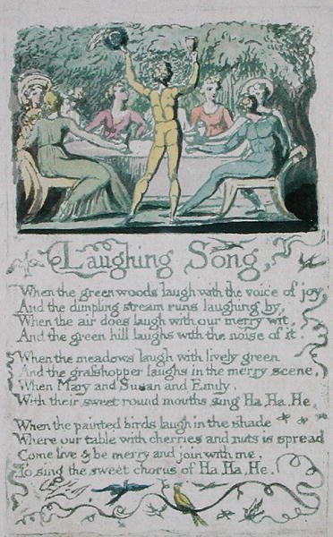 Canción de risa, placa 13 de Canciones de Inocencia, 1789 de William Blake